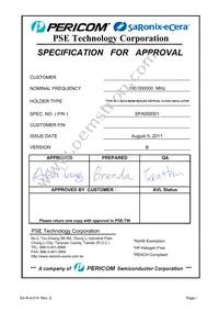 SPA000001 Datasheet Cover