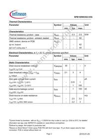 SPB100N03S2-03 G Datasheet Page 2