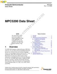 SPC5200CBV400 Datasheet Cover