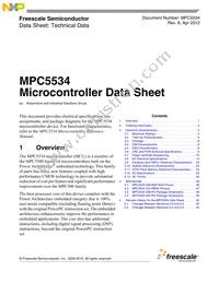 SPC5534MVZ80 Datasheet Cover