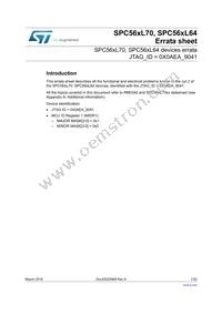 SPC564L70L5BBOSY Datasheet Cover