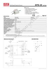 SPD-20-240P Datasheet Cover