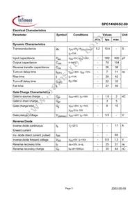 SPD14N06S2-80 Datasheet Page 3