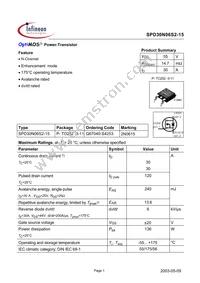 SPD30N06S2-15 Datasheet Cover