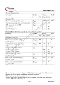 SPD30N06S2L-13 Datasheet Page 2