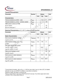 SPD30N08S2L-21 Datasheet Page 2