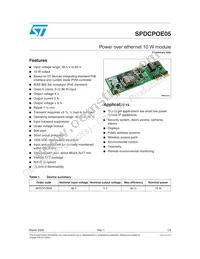 SPDCPOE05 Datasheet Cover