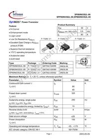 SPI80N03S2L-06 Datasheet Cover