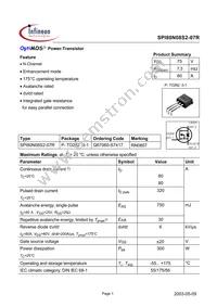 SPI80N08S2-07R Datasheet Cover