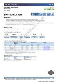 SPM10040XT-R68M Datasheet Cover
