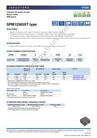 SPM12565XT-2R8M150 Datasheet Cover