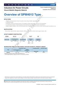 SPM4012T-R47M T Datasheet Page 3