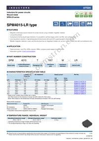 SPM4015T-3R3M-LR Datasheet Cover