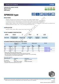 SPM6550T-2R2M Datasheet Cover