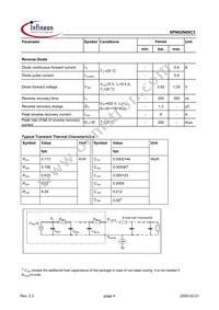 SPN02N60C3 E6433 Datasheet Page 4