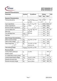 SPP100N08S2-07 Datasheet Page 3