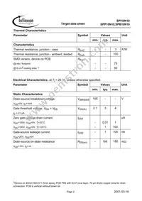 SPP10N10 Datasheet Page 2