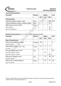 SPP47N10 Datasheet Page 2