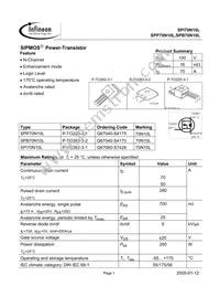 SPP70N10L Datasheet Cover