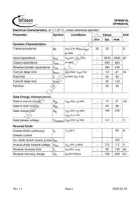 SPP80N10L Datasheet Page 3