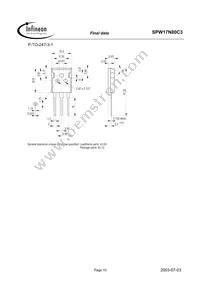 SPW17N80C3A Datasheet Page 10