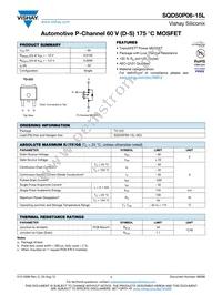 SQD50P06-15L_GE3 Datasheet Cover