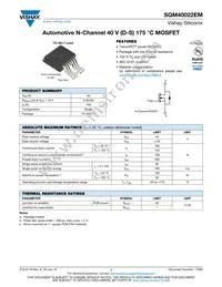 SQM40022EM_GE3 Datasheet Cover