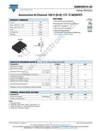 SQM40N10-30_GE3 Datasheet Cover