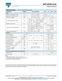 SQP100P06-9M3L_GE3 Datasheet Page 2