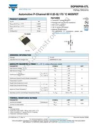 SQP90P06-07L_GE3 Datasheet Cover