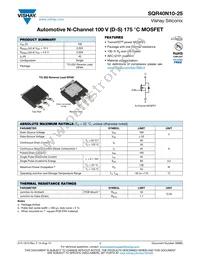 SQR40N10-25_GE3 Datasheet Cover