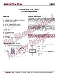 SR036SG-G Datasheet Cover