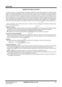 SSC2101S Datasheet Page 20