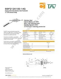 SSF212X100-14G Datasheet Cover