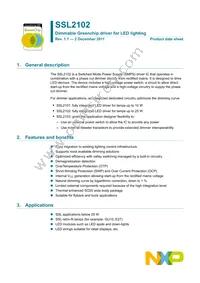 SSL2102T/N1 Datasheet Cover