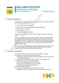 SSL21084T/1 Datasheet Cover