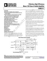 SSM2317CBZ-REEL Datasheet Cover