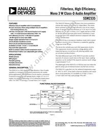SSM2335CBZ-R2 Datasheet Cover