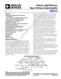 SSM2375CBZ-REEL Datasheet Cover