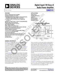 SSM2519ACBZ-RL Datasheet Cover