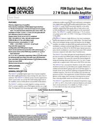 SSM2537ACBZ-R7 Datasheet Cover