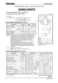 SSM6J206FE(TE85L Datasheet Cover