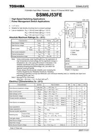 SSM6J53FE(TE85L Datasheet Cover