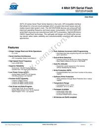 SST25VF040B-80-4I-S2AE-T Datasheet Cover