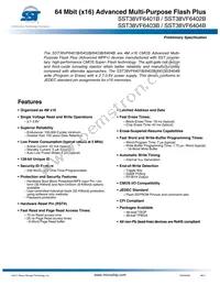 SST38VF6404B-70-5I-EKE-T Datasheet Cover