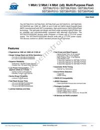 SST39LF040-45-4C-NHE-T Datasheet Cover