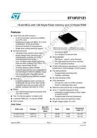 ST10F271Z1T3 Datasheet Cover