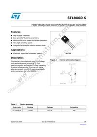 ST13003D-K Datasheet Cover