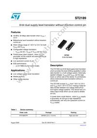 ST2189QTR Datasheet Cover