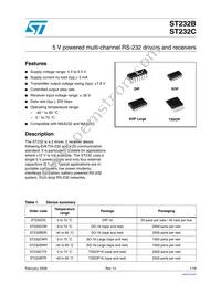 ST232CWR Datasheet Cover